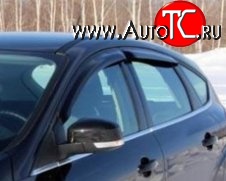 3 399 р. Комплект дефлекторов окон (ветровиков) 4 шт. Novline Ford Focus 3 хэтчбэк дорестайлинг (2010-2015)  с доставкой в г. Воронеж