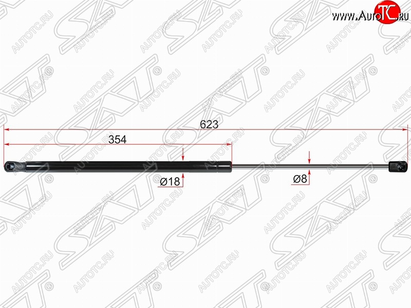 649 р. Упор крышки багажника SAT (газовый) Ford Focus 3 хэтчбэк рестайлинг (2014-2019)  с доставкой в г. Воронеж