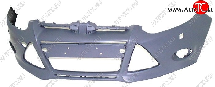 4 549 р. Передний бампер стандартный SAT (под омыватели фар) Ford Focus 3 универсал дорестайлинг (2010-2015) (Неокрашенный)  с доставкой в г. Воронеж