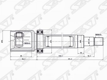 4 549 р. Шрус SAT (внутренний, 21*23*40 мм)  Ford Fusion  1 (2002-2012) хэтчбэк дорестайлинг,  рестайлинг, хэтчбэк  с доставкой в г. Воронеж. Увеличить фотографию 1