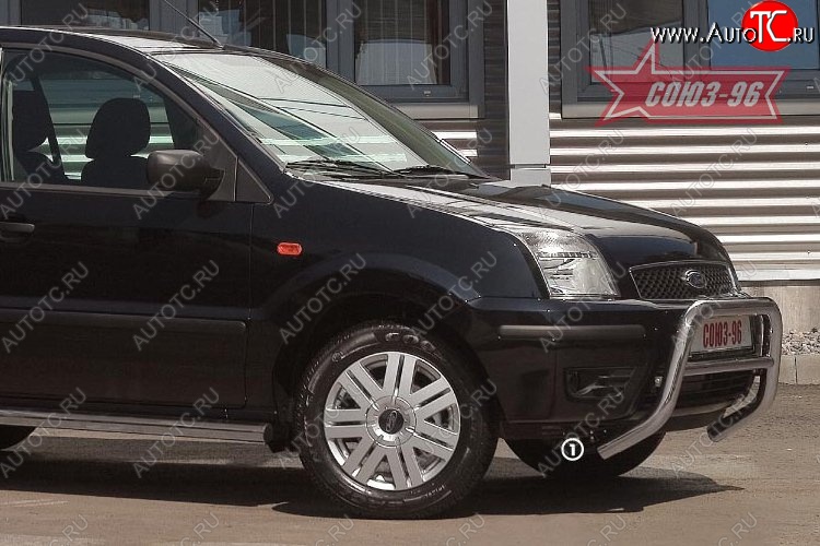 10 529 р. Защита переднего бампера (дорестайлинг) Souz-96 (d60) Ford Fusion 1 хэтчбэк дорестайлинг (2002-2005)  с доставкой в г. Воронеж