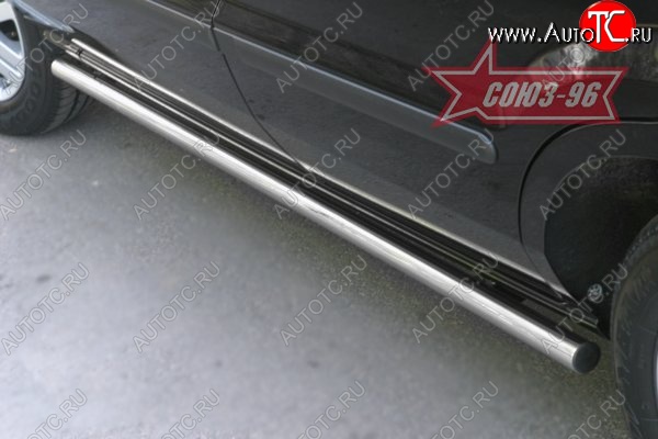 9 746 р. Защита порогов (рестайлинг) Souz-96 (d42) Ford Fusion 1 хэтчбэк дорестайлинг (2002-2005)  с доставкой в г. Воронеж