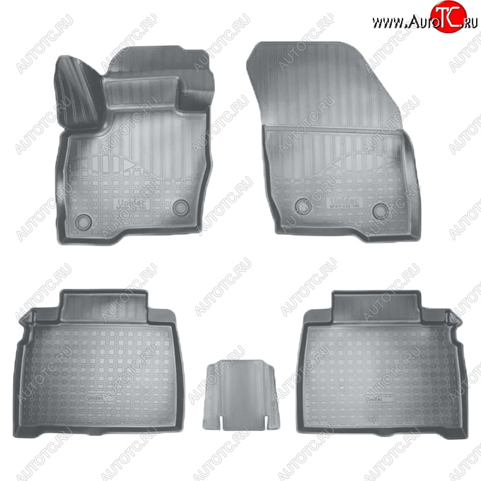 3 089 р. Коврики салонные Noplast (3D)  Ford Galaxy  CK,CD390 (2014-2019) дорестайлинг (Серые)  с доставкой в г. Воронеж