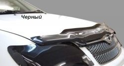 2 199 р. Дефлектор капота CA-Plastic  Haval H6 (2016-2019) дорестайлинг (Classic черный, Без надписи)  с доставкой в г. Воронеж. Увеличить фотографию 2