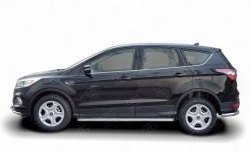 Порожки для ног (Ø42) SLITKOFF Ford Kuga 2 рестайлинг (2016-2019) ()