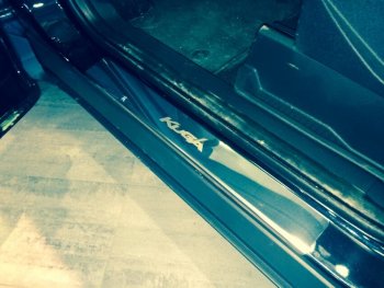 2 179 р. Накладки порожков салона INOX Ford Kuga 2 рестайлинг (2016-2019) (нержавеющая сталь)  с доставкой в г. Воронеж. Увеличить фотографию 3