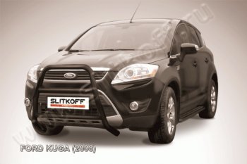 Кенгурятник d57 Slitkoff (высокий, с перемычками) Ford Kuga  1 (2008-2013)