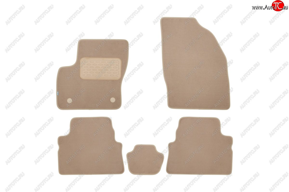 399 р. Текстильные коврики салона Klever Premium АКПП  Ford Kuga  1 (2008-2013) (Бежевые)  с доставкой в г. Воронеж