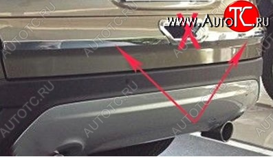 2 399 р. Нижняя накладка на крышку багажника СТ Ford Kuga 2 дорестайлинг (2013-2016)  с доставкой в г. Воронеж