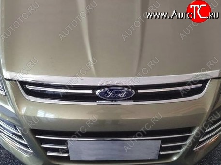 3 599 р. Накладка на капот СТ Ford Kuga 2 дорестайлинг (2013-2016)  с доставкой в г. Воронеж