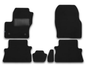 Текстильные коврики салона Klever Premium Ford Kuga  2 (2013-2016) дорестайлинг (Черные)