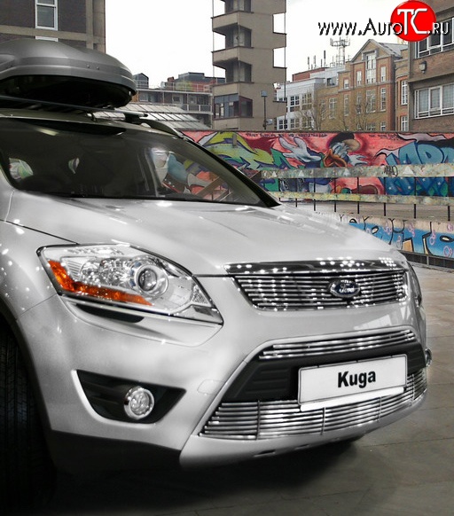 4 454 р. Декоративная вставка решетки радиатора Novline Ford Kuga 1 (2008-2013)  с доставкой в г. Воронеж