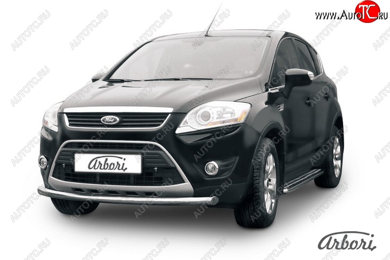 9 899 р. Защита переднего бампера Arbori (нержавейка, 1 труба d57mm)  Ford Kuga  1 (2008-2013)  с доставкой в г. Воронеж