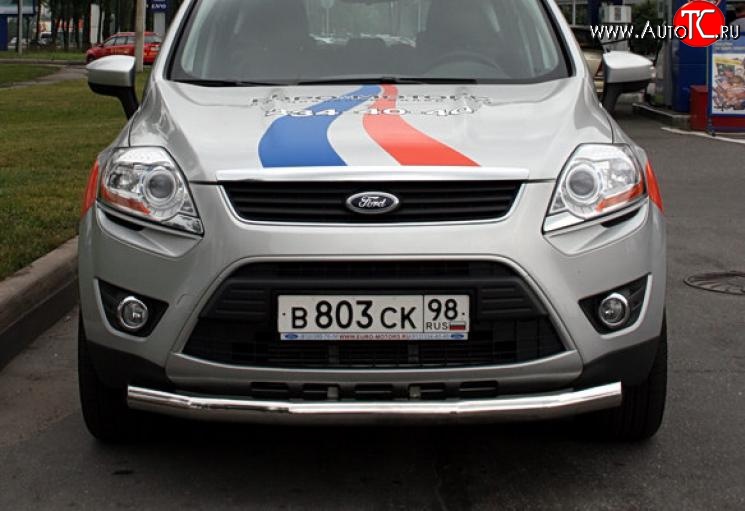 11 924 р. Одинарная защита переднего бампера диаметром 60 мм Novline  Ford Kuga  1 (2008-2013)  с доставкой в г. Воронеж
