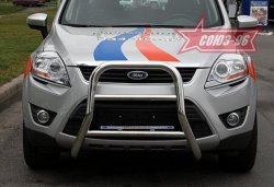 Защита переднего бампера Souz-96 (d60) Ford Kuga  1 (2008-2013)