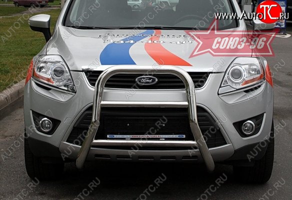 13 499 р. Защита переднего бампера Souz-96 (d60)  Ford Kuga  1 (2008-2013)  с доставкой в г. Воронеж