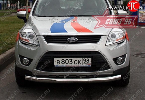 12 374 р. Защита переднего бампера одинарная Souz-96 (d76).  Ford Kuga  1 (2008-2013)  с доставкой в г. Воронеж