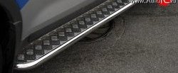 Широкая защита порогов из металлического листа Novline Ford Kuga  1 (2008-2013)