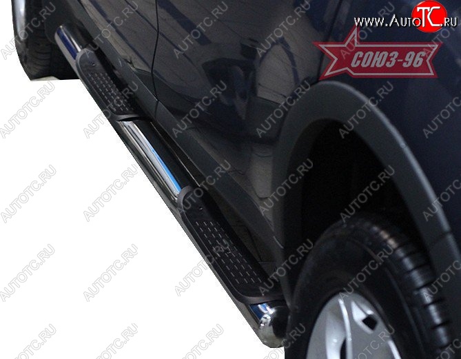 20 519 р. Защита порогов с проступью Souz-96 (d76) Ford Kuga 1 (2008-2013)  с доставкой в г. Воронеж