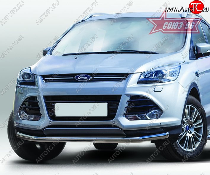 14 669 р. Защита переднего бампера одинарная Souz-96 Premium Low (d60) Ford Kuga 2 дорестайлинг (2013-2016)  с доставкой в г. Воронеж