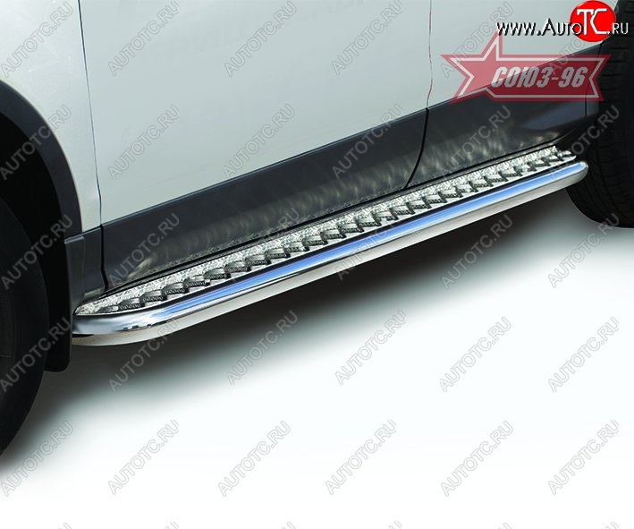 16 829 р. Защита порогов с листом Souz-96 (d60). Ford Kuga 2 дорестайлинг (2013-2016)  с доставкой в г. Воронеж