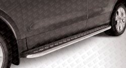 16 999 р. Широкая защита порогов Slitkoff (d57, с листом) Ford Kuga 2 дорестайлинг (2013-2016)  с доставкой в г. Воронеж. Увеличить фотографию 1