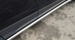 69 999 р. Защита порогов из круглой трубы диаметром 63 мм Russtal Ford Kuga 2 дорестайлинг (2013-2016) (Защита порогов с со скосами на торцах (вариант 1))  с доставкой в г. Воронеж. Увеличить фотографию 3