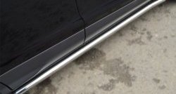 69 999 р. Защита порогов из круглой трубы диаметром 63 мм Russtal Ford Kuga 2 дорестайлинг (2013-2016) (Защита порогов с со скосами на торцах (вариант 1))  с доставкой в г. Воронеж. Увеличить фотографию 6