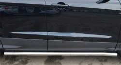 69 999 р. Защита порогов из круглой трубы диаметром 63 мм Russtal Ford Kuga 2 дорестайлинг (2013-2016) (Защита порогов с со скосами на торцах (вариант 1))  с доставкой в г. Воронеж. Увеличить фотографию 9