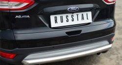 13 449 р. Одинарная защита заднего бампера из трубы диаметром 63 мм SLITKOFF Ford Kuga 2 дорестайлинг (2013-2016)  с доставкой в г. Воронеж. Увеличить фотографию 2