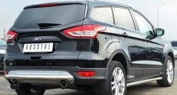 13 449 р. Одинарная защита заднего бампера из трубы диаметром 63 мм SLITKOFF Ford Kuga 2 дорестайлинг (2013-2016)  с доставкой в г. Воронеж. Увеличить фотографию 4