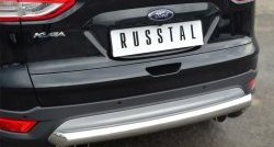 13 949 р. Одинарная защита заднего бампера из трубы диаметром 76 мм SLITKOFF Ford Kuga 2 дорестайлинг (2013-2016)  с доставкой в г. Воронеж. Увеличить фотографию 2