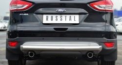 13 949 р. Одинарная защита заднего бампера из трубы диаметром 76 мм SLITKOFF Ford Kuga 2 дорестайлинг (2013-2016)  с доставкой в г. Воронеж. Увеличить фотографию 1