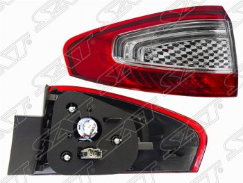 4 849 р. Левый фонарь задний SAT (внешний) Ford Mondeo Mk4,BD рестайлинг, седан (2010-2014)  с доставкой в г. Воронеж. Увеличить фотографию 2