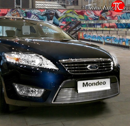 4 679 р. Декоративная вставка воздухозаборника Novline  Ford Mondeo (2007-2010) Mk4,BD дорестайлинг, седан  с доставкой в г. Воронеж