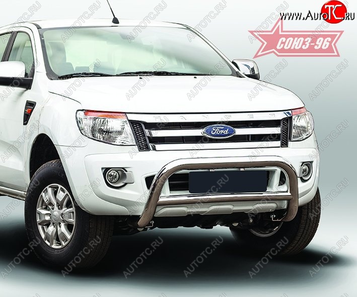 15 614 р. Защита переднего бампера Souz-96 (d76) Ford Ranger RapCab дорестайлинг (2011-2016)  с доставкой в г. Воронеж