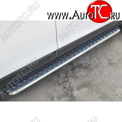 35 549 р. Широкая защита порогов с трубой диаметром 42 мм SLITKOFF v3 Ford Ranger DoubleCab дорестайлинг (2011-2016)  с доставкой в г. Воронеж