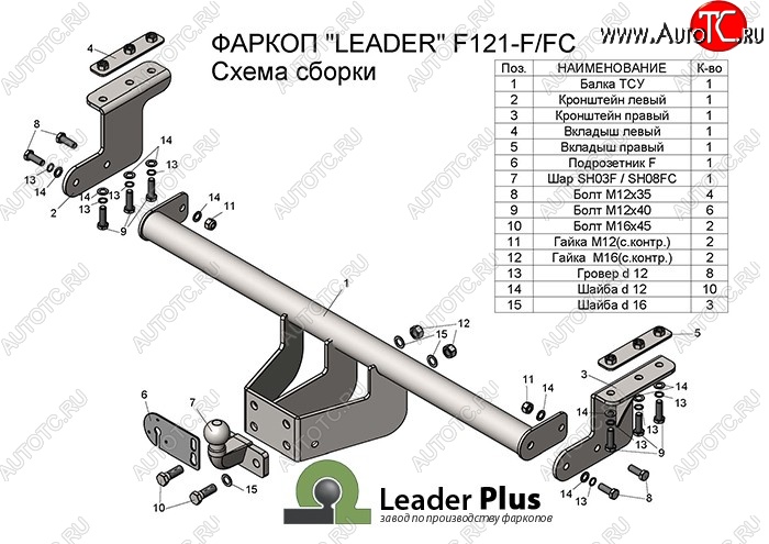 7 999 р. Фаркоп Лидер Плюс  Ford Ranger ( DoubleCab,  RapCab) (2011-2021) дорестайлинг, дорестайлинг, рестайлинг, рестайлинг  с доставкой в г. Воронеж