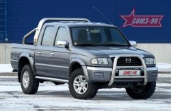 20 114 р. Защита переднего бампера Souz-96 (d76) Ford Ranger дорестайлинг (2006-2009)  с доставкой в г. Воронеж. Увеличить фотографию 1