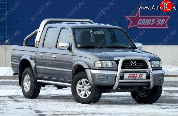 20 114 р. Защита переднего бампера Souz-96 (d76)  Ford Ranger (2006-2009), Mazda B-Series (1998-2007)  с доставкой в г. Воронеж