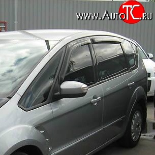 2 114 р. Дефлекторы окон (ветровики) Novline 4 шт Ford S-Max 1 дорестайлинг (2006-2010)  с доставкой в г. Воронеж