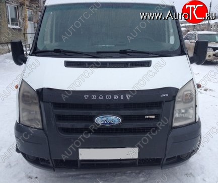 999 р. Дефлектор капота (рестайлинг) Russtal (короткий) Ford Transit цельнометаллический фургон (2006-2014)  с доставкой в г. Воронеж