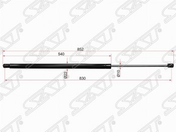 859 р. Газовый упор крышки багажника SAT (LH=RH, для холодных климатических зон)  Ford Transit (2000-2014) цельнометаллический фургон дорестайлинг, цельнометаллический фургон  с доставкой в г. Воронеж. Увеличить фотографию 1