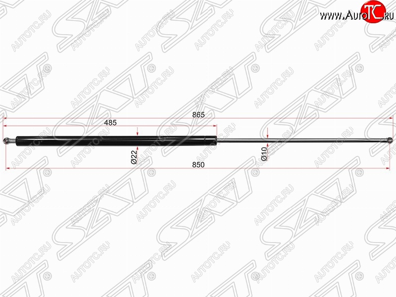 799 р. Газовый упор крышки багажника SAT (LH=RH) Ford Transit цельнометаллический фургон дорестайлинг (2000-2006)  с доставкой в г. Воронеж