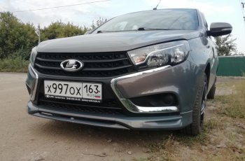 1 179 р. Центральная планка между клыками VTS переднего бампера Лада Веста SW 2181 универсал дорестайлинг (2017-2022) (Неокрашенная)  с доставкой в г. Воронеж. Увеличить фотографию 6