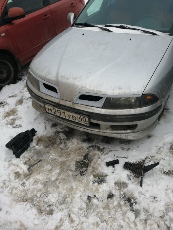 2 549 р. Решётка радиатора GT Dynamics (с литыми ресничками) Mitsubishi Carisma (1999-2004) (Неокрашенная)  с доставкой в г. Воронеж. Увеличить фотографию 3