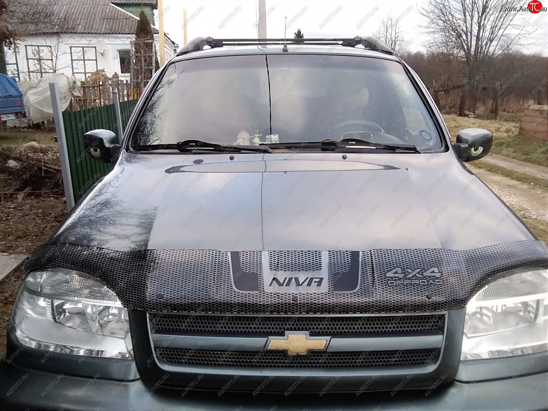 2 399 р. Дефлектор капота CA-Plastiс  Chevrolet Niva  2123 (2009-2020), Лада 2123 (Нива Шевроле) (2009-2021) (Серия Art черная)  с доставкой в г. Воронеж