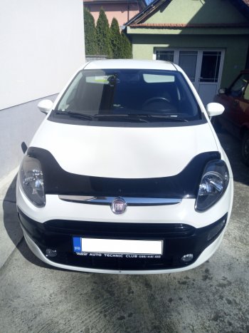 1 999 р. Дефлектор капота CA-Plastic  Fiat Grande Punto (2005-2012) (Classic черный, Без надписи)  с доставкой в г. Воронеж. Увеличить фотографию 3