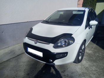 1 999 р. Дефлектор капота CA-Plastic  Fiat Grande Punto (2005-2012) (Classic черный, Без надписи)  с доставкой в г. Воронеж. Увеличить фотографию 2