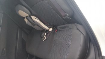 7 849 р. Чехлы для сидений Lord Autofashion Дублин (жаккард, спинка 60/40, 2 Г-образных подголовника)  Hyundai Creta  GS (2015-2021) дорестайлинг, рестайлинг (Черный, вставка Прямоугольник чёрный)  с доставкой в г. Воронеж. Увеличить фотографию 4